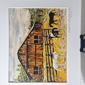 NWT - The Farm by Jack E. Stiddard 5x7 Photo on 8x10 Matted